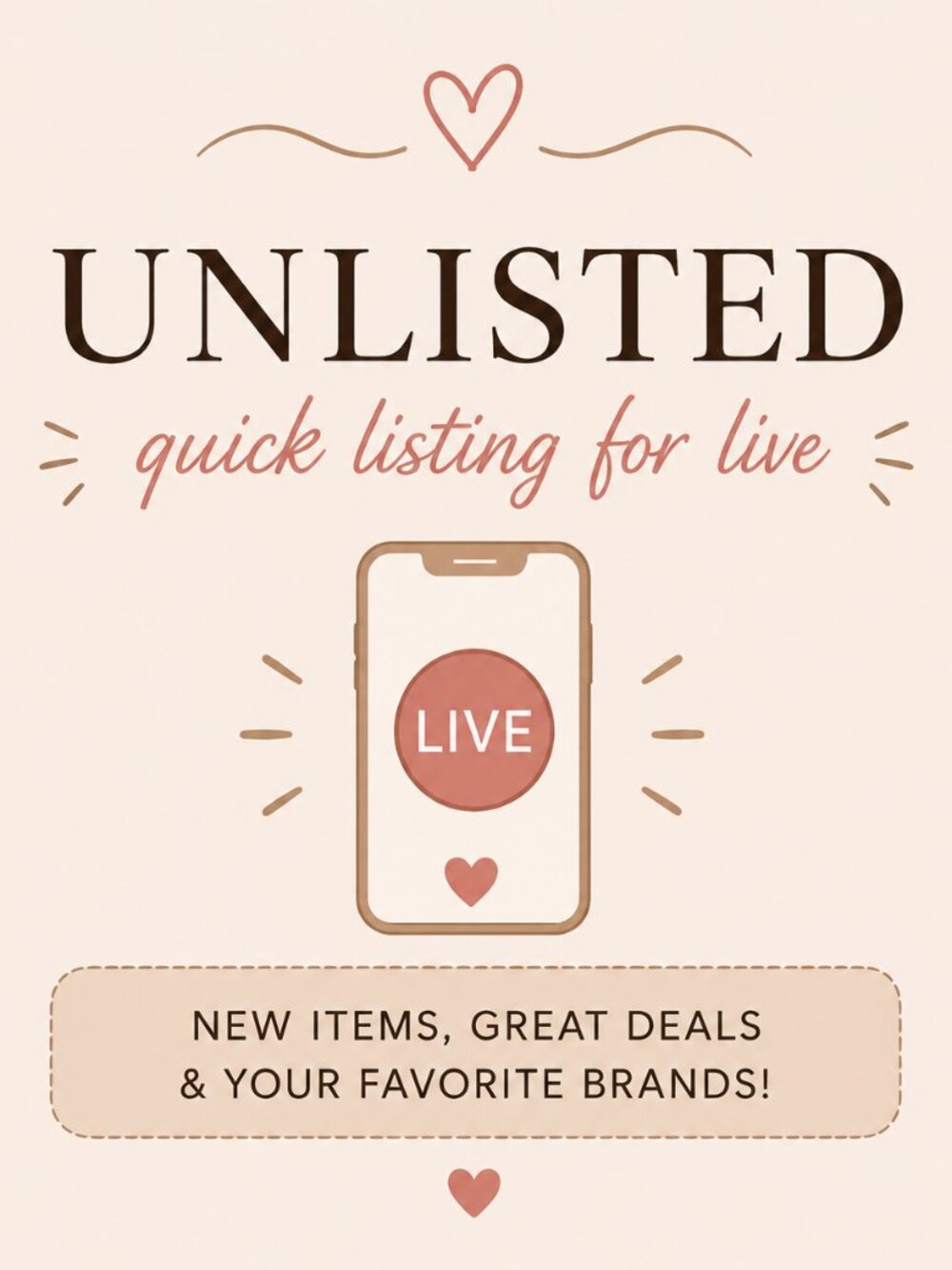 Unlisted Closet Sale! Join us!